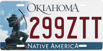 OK license plate 299ZTT