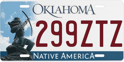 OK license plate 299ZTZ