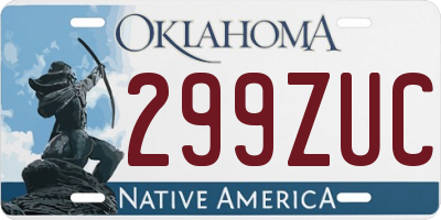 OK license plate 299ZUC