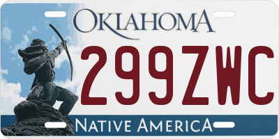 OK license plate 299ZWC