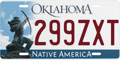 OK license plate 299ZXT