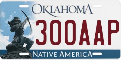 OK license plate 300AAP