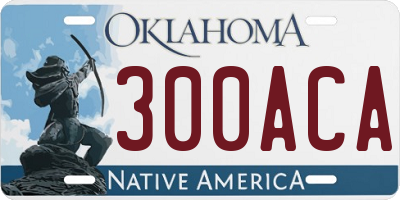 OK license plate 300ACA