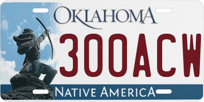 OK license plate 300ACW