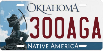 OK license plate 300AGA