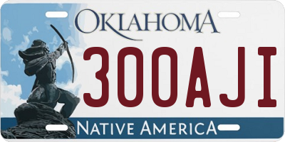 OK license plate 300AJI