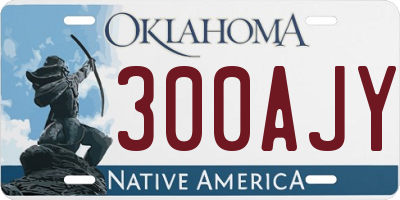 OK license plate 300AJY