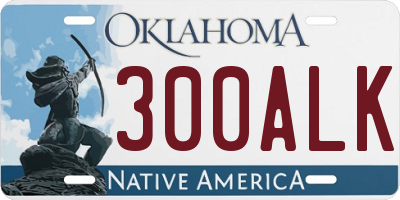 OK license plate 300ALK