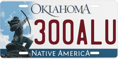 OK license plate 300ALU
