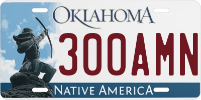 OK license plate 300AMN