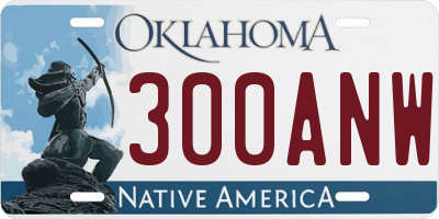OK license plate 300ANW