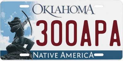 OK license plate 300APA