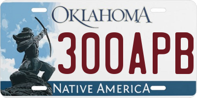 OK license plate 300APB