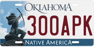 OK license plate 300APK