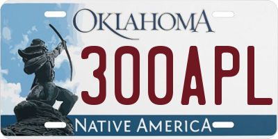 OK license plate 300APL