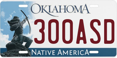 OK license plate 300ASD