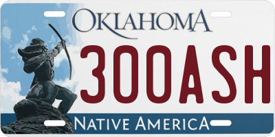 OK license plate 300ASH