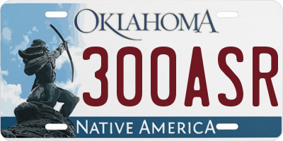 OK license plate 300ASR