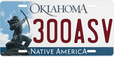 OK license plate 300ASV