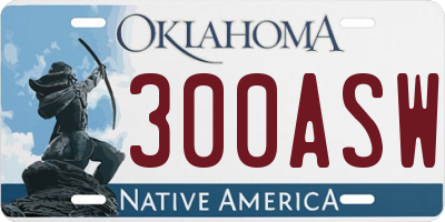 OK license plate 300ASW