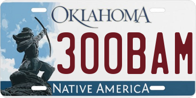 OK license plate 300BAM