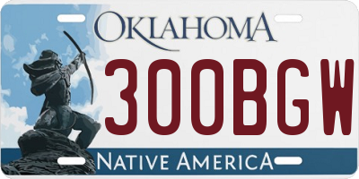 OK license plate 300BGW