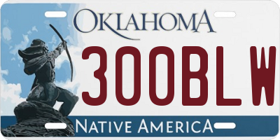 OK license plate 300BLW