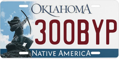 OK license plate 300BYP