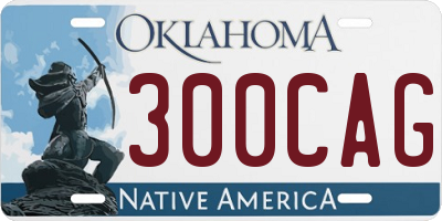 OK license plate 300CAG