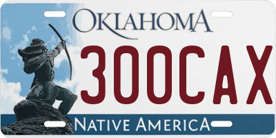 OK license plate 300CAX