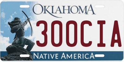 OK license plate 300CIA