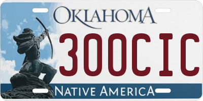 OK license plate 300CIC