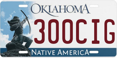 OK license plate 300CIG