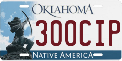 OK license plate 300CIP