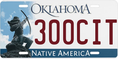 OK license plate 300CIT