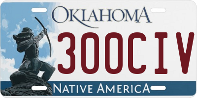 OK license plate 300CIV