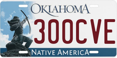OK license plate 300CVE