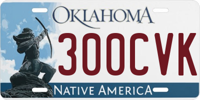 OK license plate 300CVK
