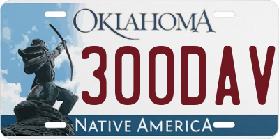 OK license plate 300DAV