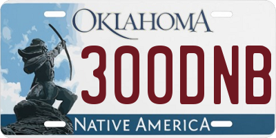 OK license plate 300DNB