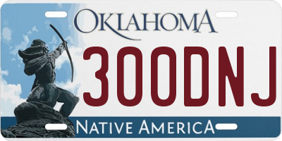OK license plate 300DNJ