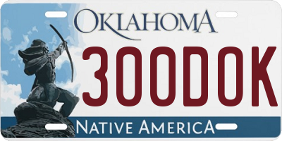 OK license plate 300DOK