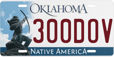 OK license plate 300DOV