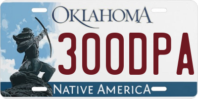 OK license plate 300DPA