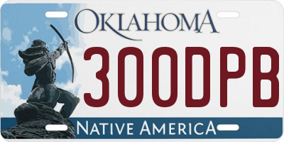 OK license plate 300DPB