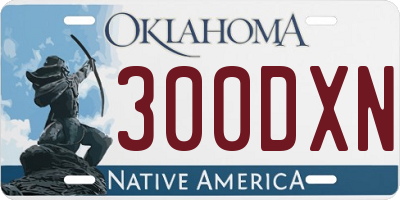 OK license plate 300DXN