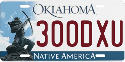 OK license plate 300DXU