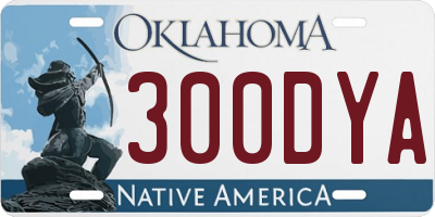 OK license plate 300DYA