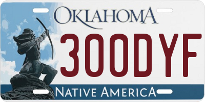 OK license plate 300DYF