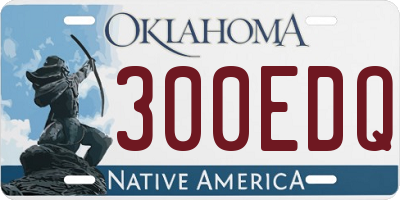 OK license plate 300EDQ